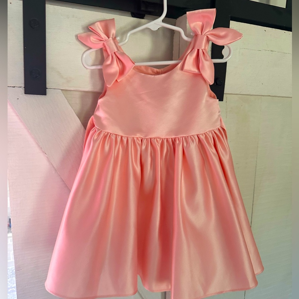 5 for $20 || Rare Editions 24MOS Pretty Pink Bow Accent Party Dress 🌸